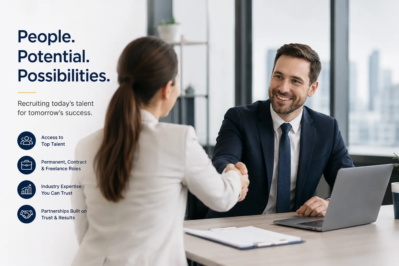 Recruitment professionals connecting UK job seekers with employers